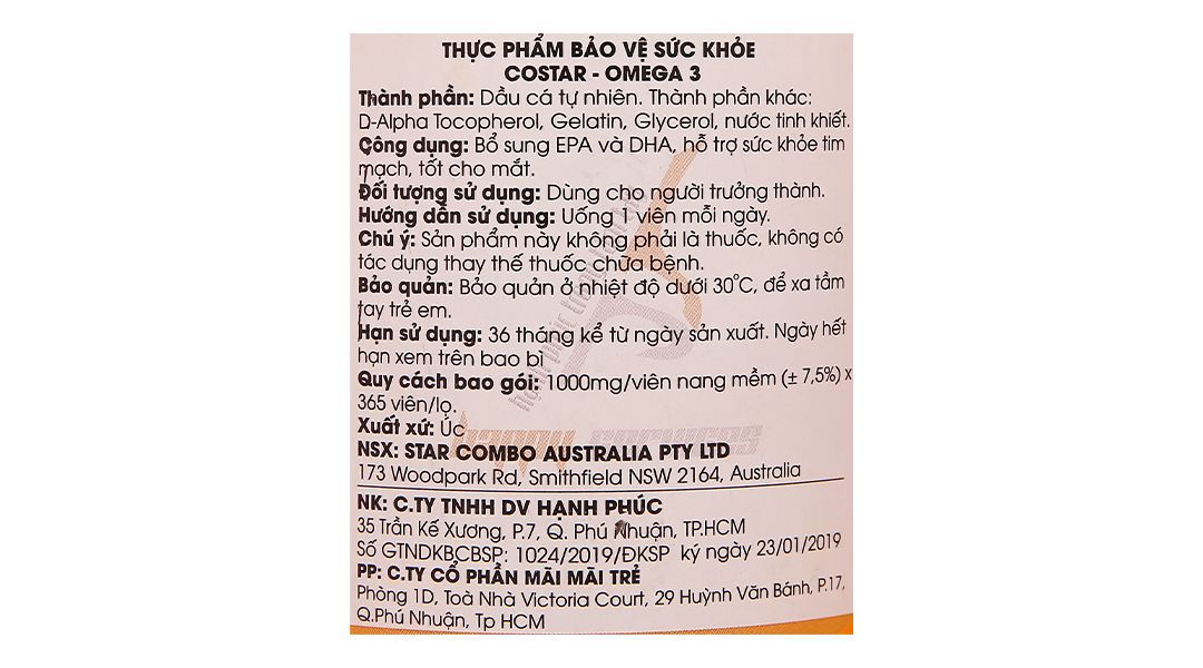 Thực phẩm bảo vệ sức khoẻ: Omega 3 lọ 100 viên - 13