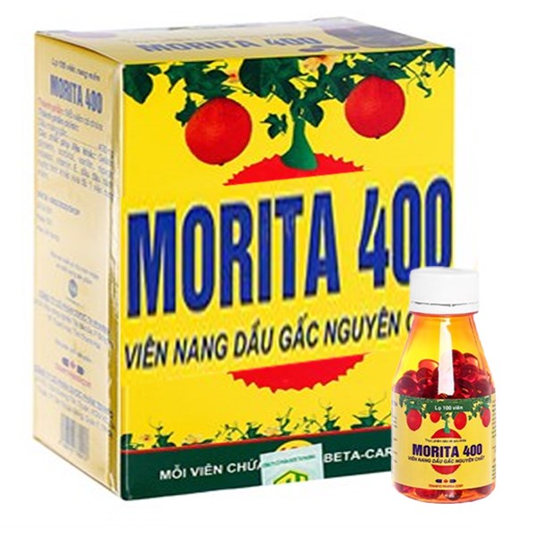 Dầu gấc Morita 400 giảm lão hóa mắt, cải thiện thị lực lọ 400 viên