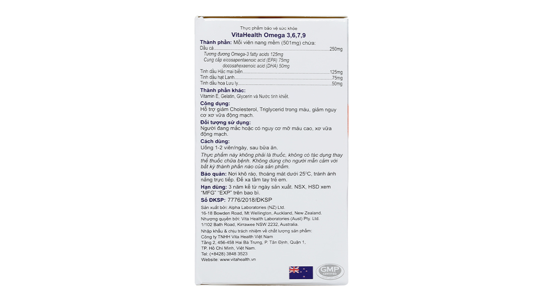 VitaHealth Omega 3,6,7,9 bổ mắt, ngừa xơ vữa động mạch