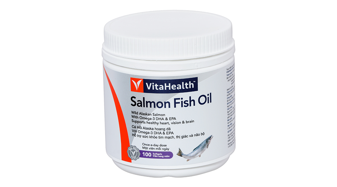 VitaHealth Salmon Fish Oil bổ mắt, ngừa xơ vữa động mạch