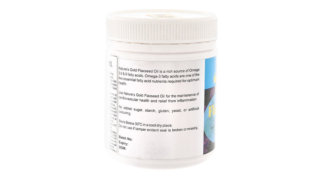 Nature's Gold Flaxseed Oil giảm mỡ máu, bổ mắt
