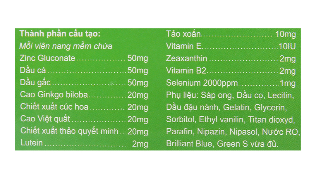 Cvin Eyes bổ mắt, hạn chế thoái hóa điểm vàng