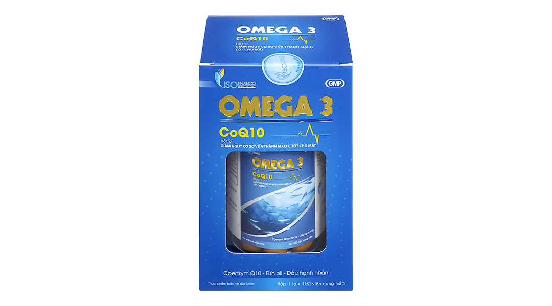 IsoPharco Omega 3 CoQ10 đẹp da, tốt cho mắt