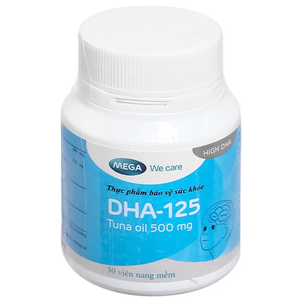 Thực phẩm bảo vệ sức khỏe Mega We Care DHA-125 hộp 30 viên