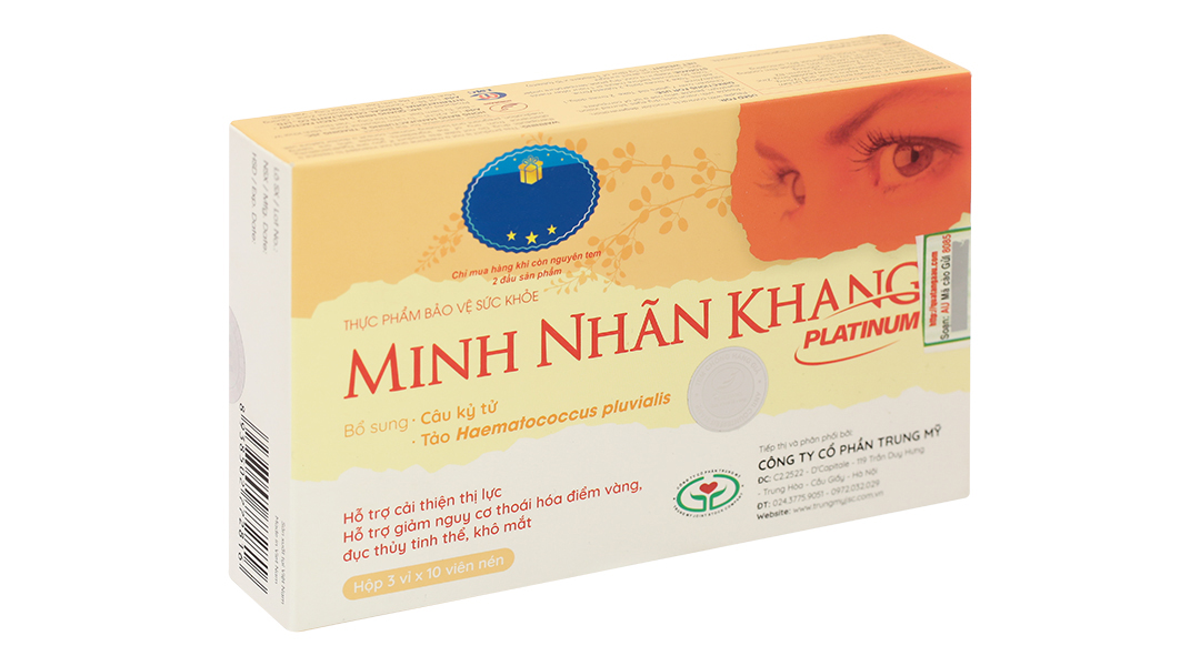 Minh Nhãn Khang Platinum giúp sáng mắt, chống tăng nhãn áp