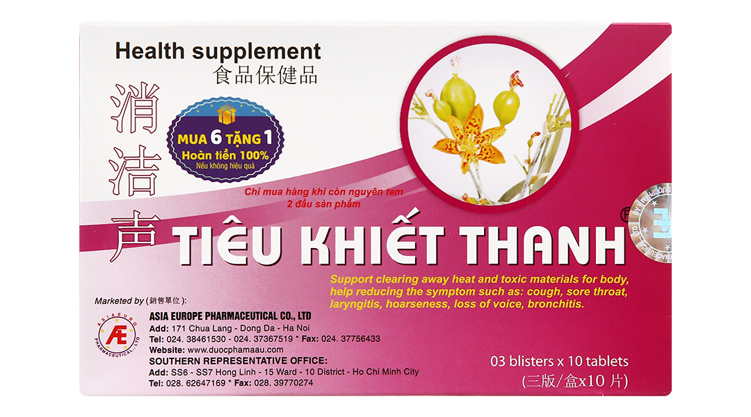 Tiêu Khiết Thanh hỗ trợ giảm viêm đường hô hấp