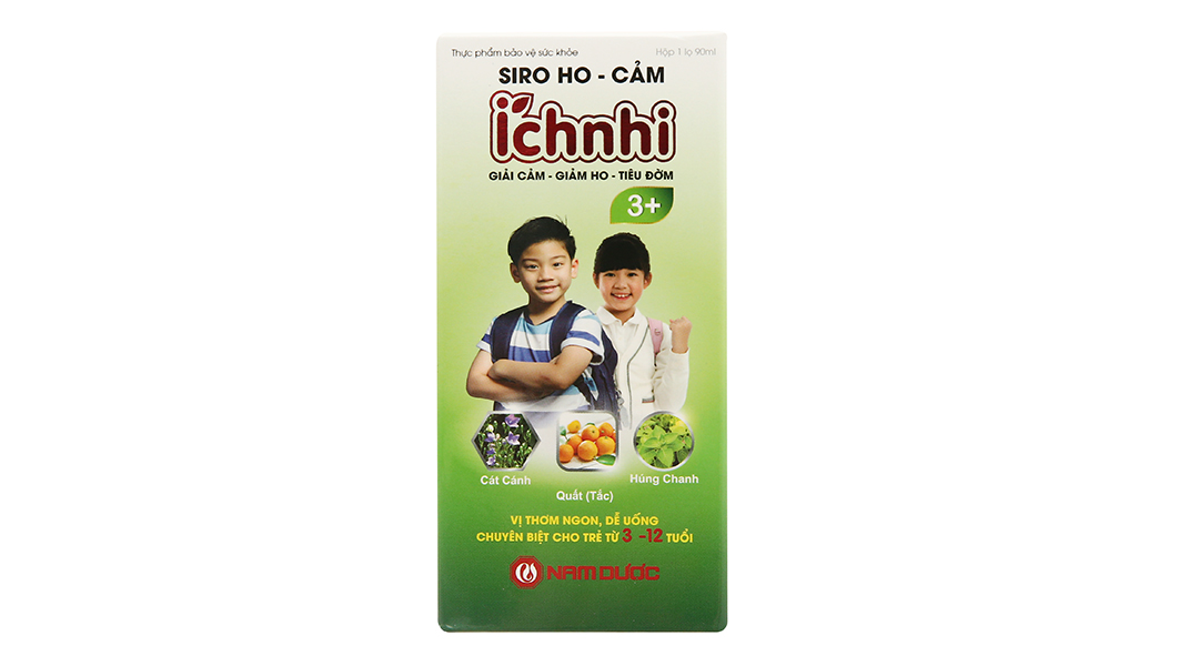 Siro ho cảm Ích Nhi 3+ hỗ trợ giảm ho, tăng đề kháng