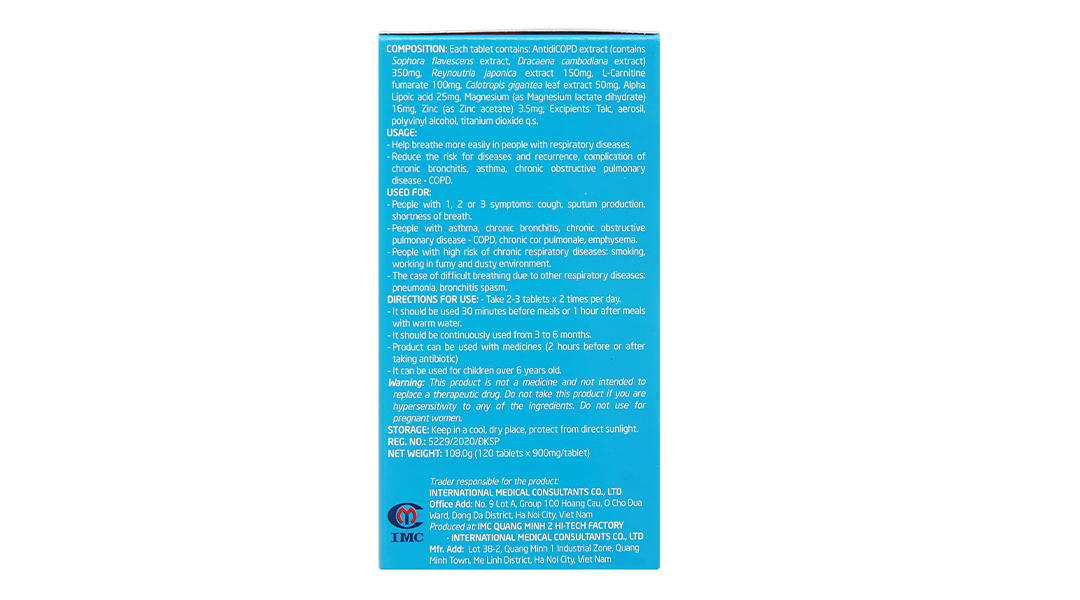 Bảo Khí Khang hỗ trợ các bệnh đường hô hấp hộp 20 viên - 12