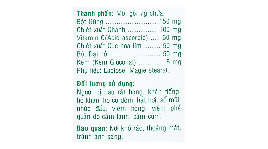 Bột DeBlu hỗ trợ giảm ho, làm ấm cơ thể