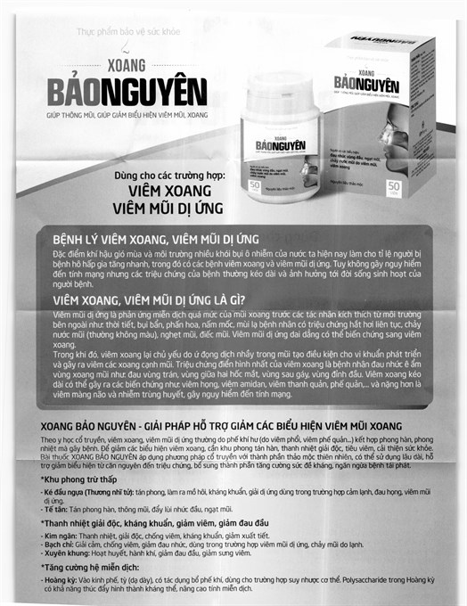 Xoang Bảo Nguyên giúp thông mũi, giảm viêm mũI