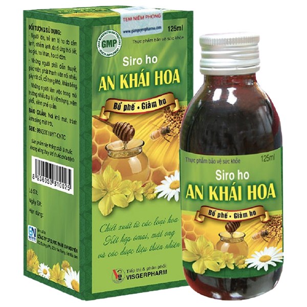 Siro ho An Khái Hoa hỗ trợ giảm ho, bổ phổi chai 125ml