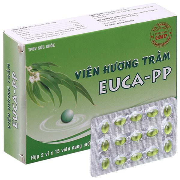 Viên Hương Tràm Euca-PP hỗ trợ giảm ho, tiêu đờm hộp 30 viên