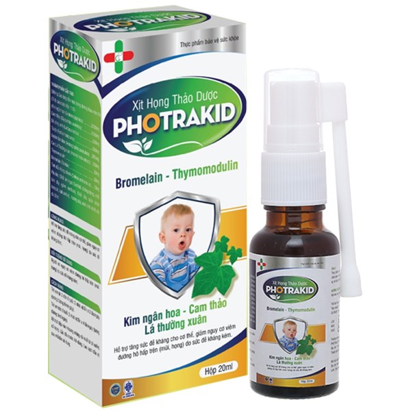 Xịt họng thảo dược Photrakid 20ml