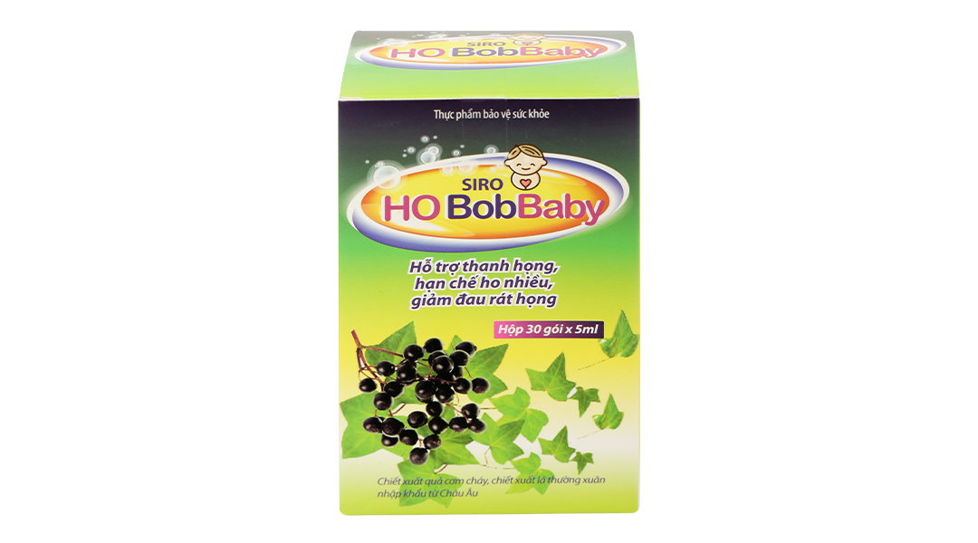 Siro Ho BobBaby hỗ trợ giảm ho, đau rát họng