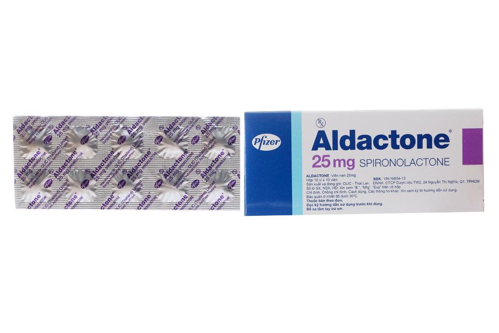 Aldactone 25mg (Spironolactone) H/10 vỉ x10viên phzar Nhà thuốc