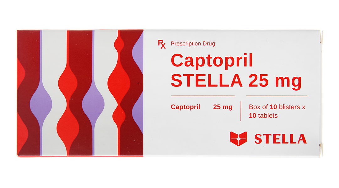 Thông tin chi tiết về thuốc huyết áp captopril stella 25mg an toàn