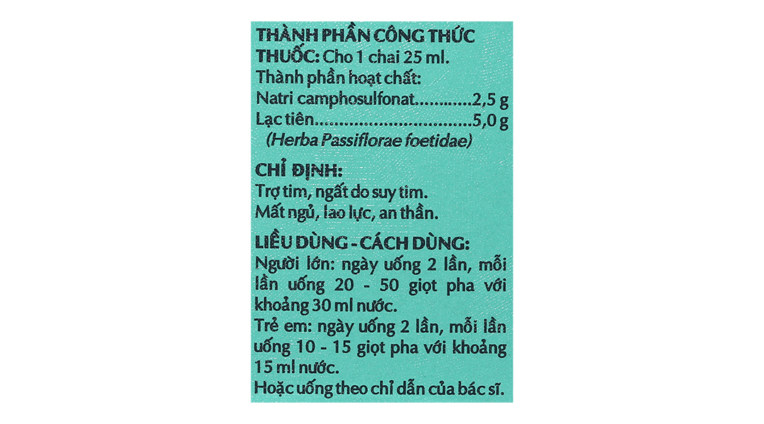 Thuốc nước Cortonyl OPC an thần, trợ tim