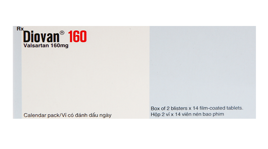 Diovan 160 trị tăng huyết áp, suy tim
