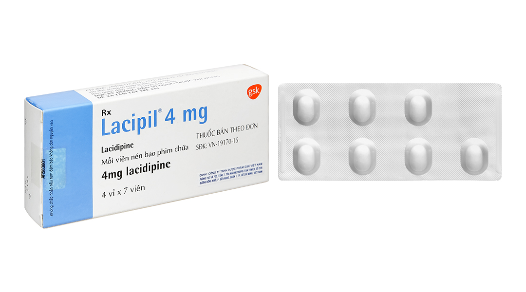 Lacipil 4mg trị  tăng huyết áp