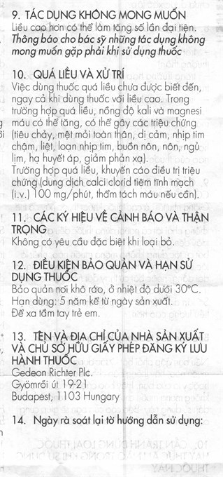 Panangin trị suy tim, loạn nhịp