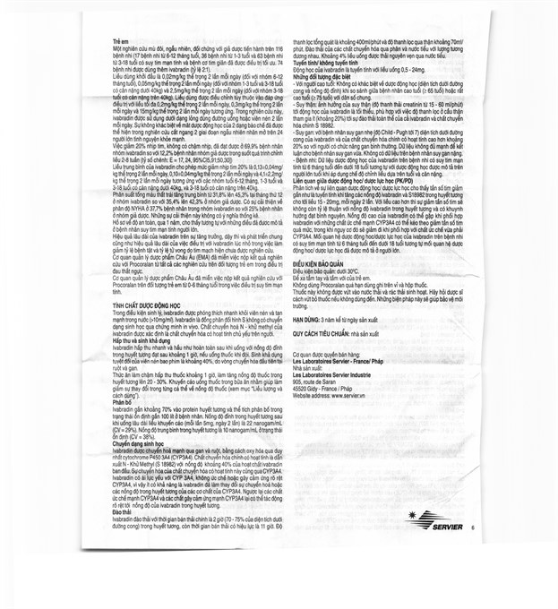 Procoralan 5mg trị đau thắt ngực, suy tim (4 vỉ x 14 viên) - 11