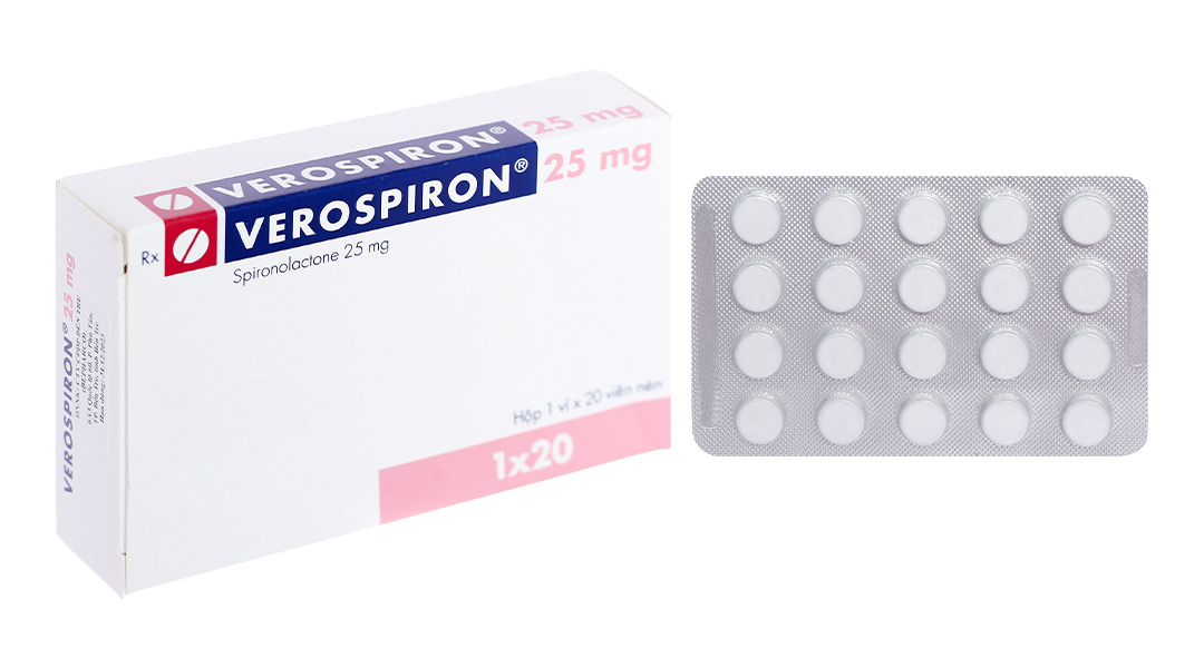 Verospiron 25mg trị phù, tăng huyết áp