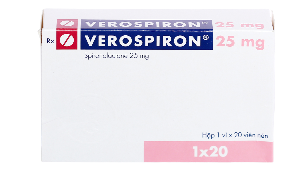 Verospiron 25mg trị phù, tăng huyết áp