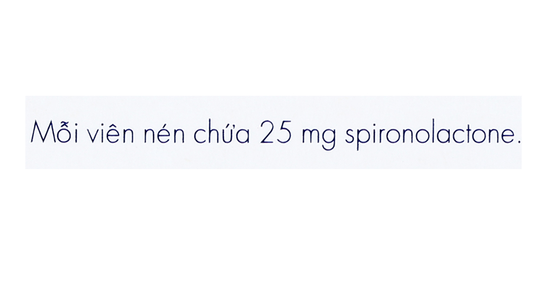 Verospiron 25mg trị phù, tăng huyết áp