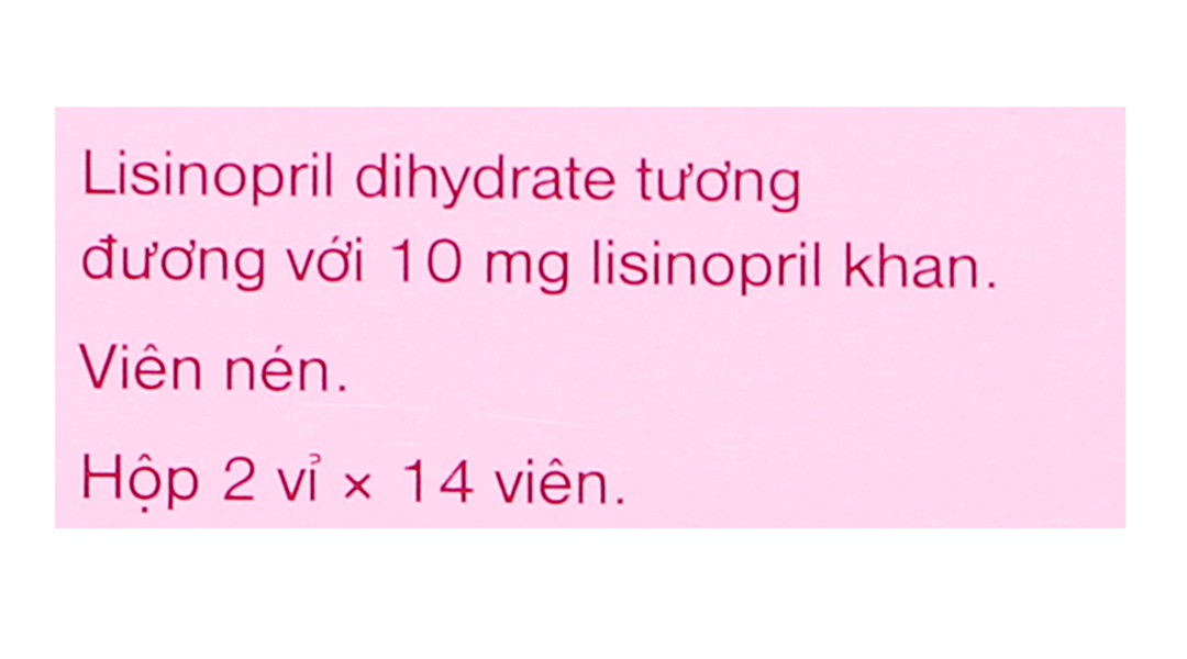 Zestril 10mg trị tăng huyết áp, suy tim
