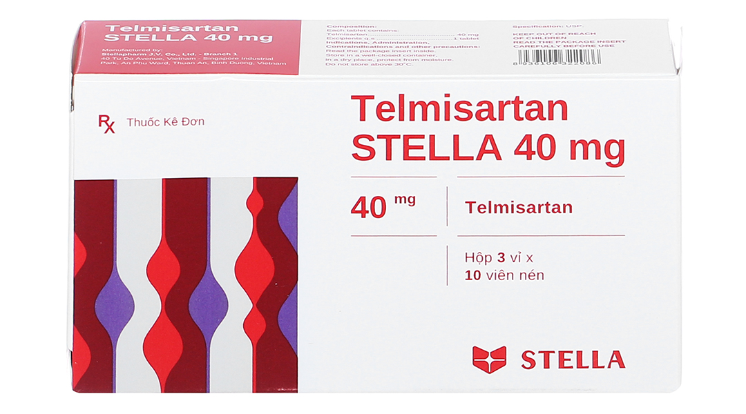 Telmisartan Stella 40mg trị tăng huyết áp