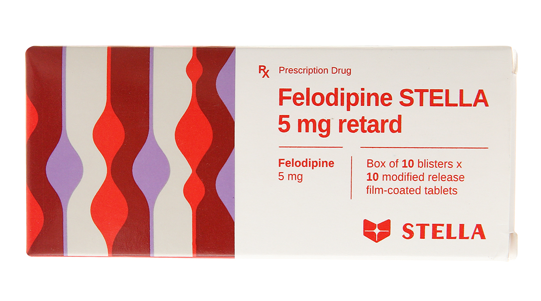 Felodipine Stella 5mg Retard trị tăng huyết áp, đau thắt ngực (10 vỉ x 10  viên) chính hãng, giao nhanh trong 2 giờ - 02/2023|Nhathuocankhang.com
