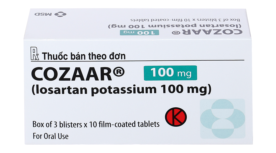 Cozaar 100mg trị tăng huyết áp, suy tim (3 vỉ x 10 viên) chính hãng, giao  nhanh trong 2 giờ - 02/2023|Nhathuocankhang.com