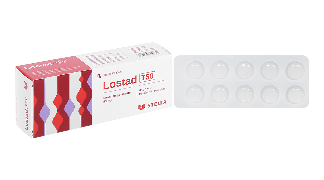 Lostad T50 trị tăng huyết áp, suy tim