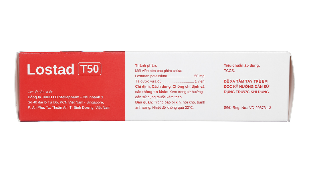 Lostad T50 trị tăng huyết áp, suy tim