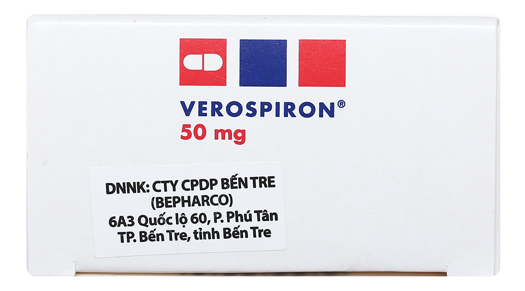 Verospiron 50mg trị phù, tăng huyết áp
