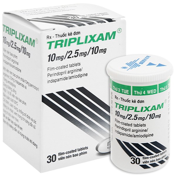 Triplixam 5mg/1.25mg/5mg trị tăng huyết áp lọ 30 viên - 04/2025 ...