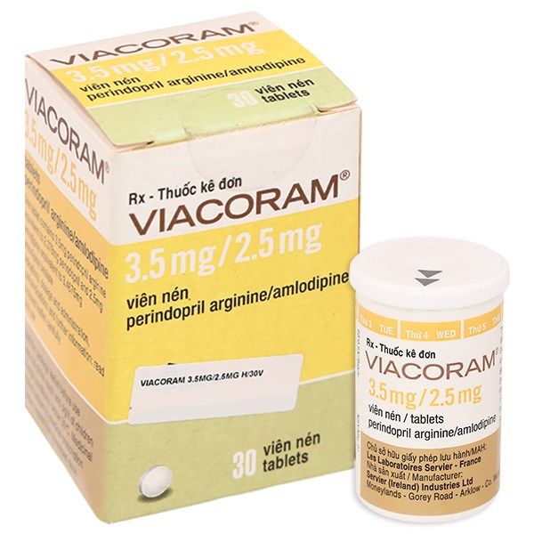 Viacoram 3.5mg/2.5mg trị tăng huyết áp