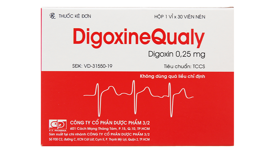 DigoxineQualy 0.25mg trị suy tim