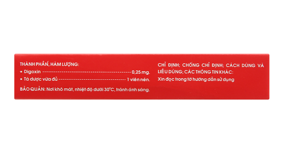 DigoxineQualy 0.25mg trị suy tim
