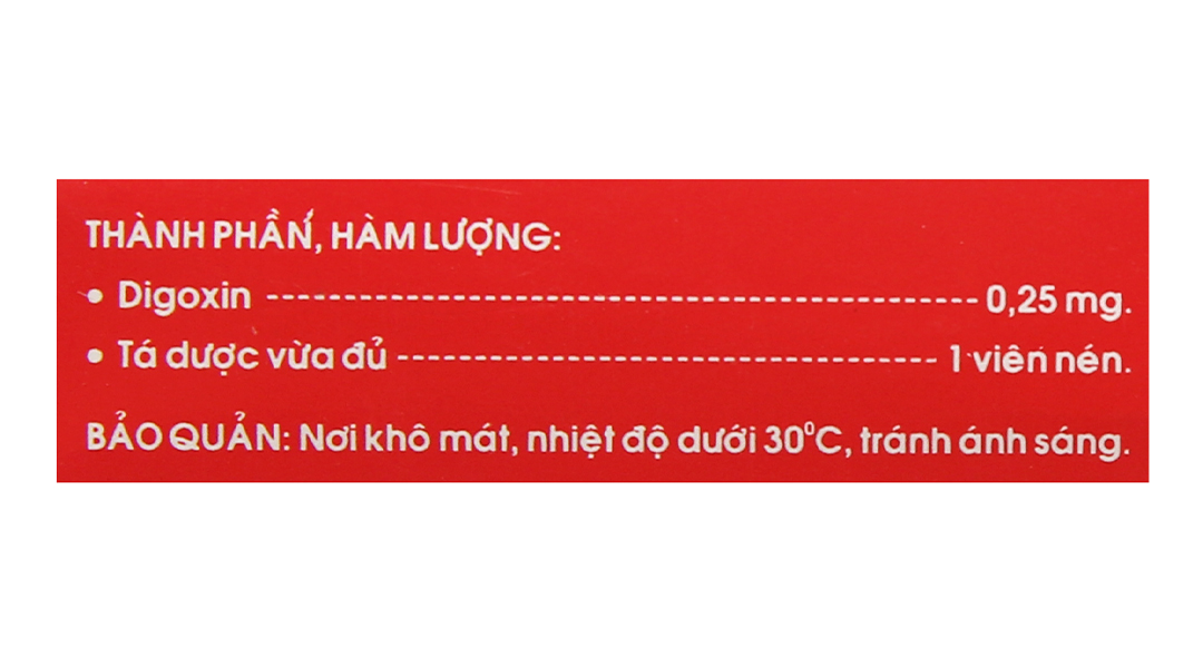 DigoxineQualy 0.25mg trị suy tim