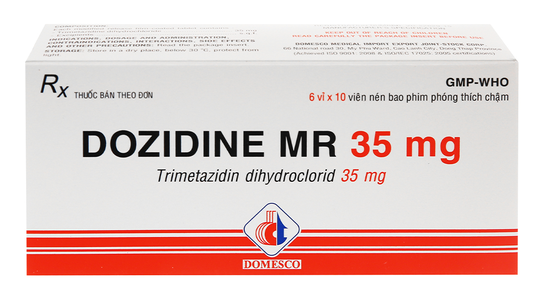 Dozidine MR 35mg trị đau thắt ngực
