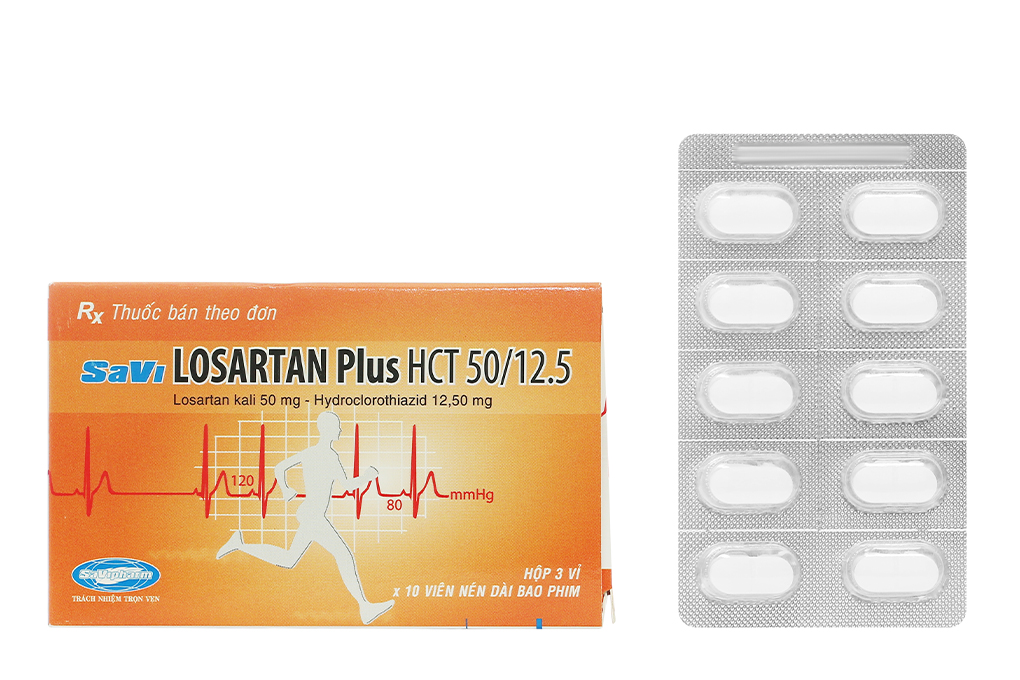 SaVi Losartan Plus HCT 50/12.5 trị tăng huyết áp