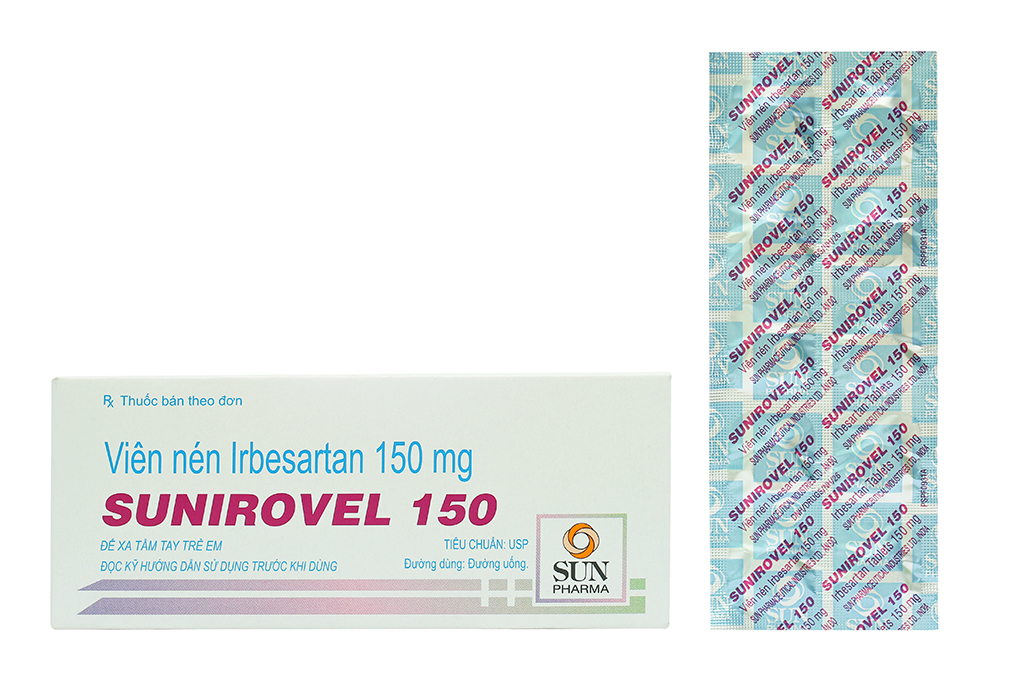Sunirovel 150 trị tăng huyết áp, suy tim