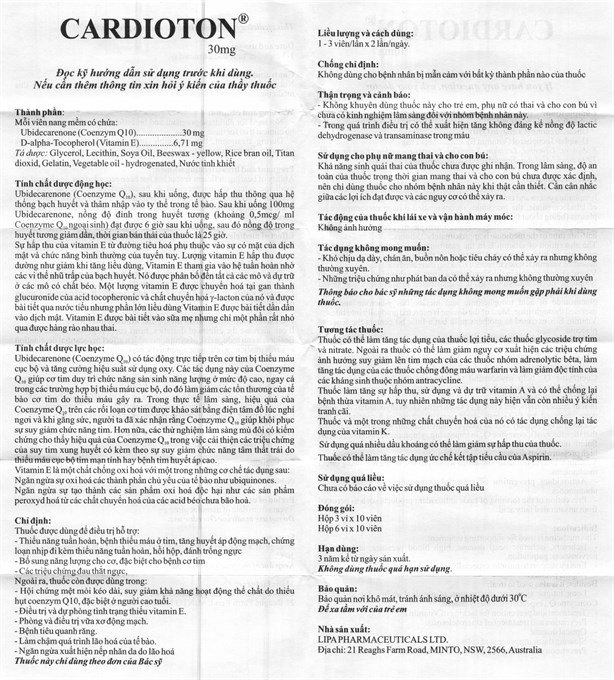 Cardioton trị tăng huyết áp, đau thắt ngực
