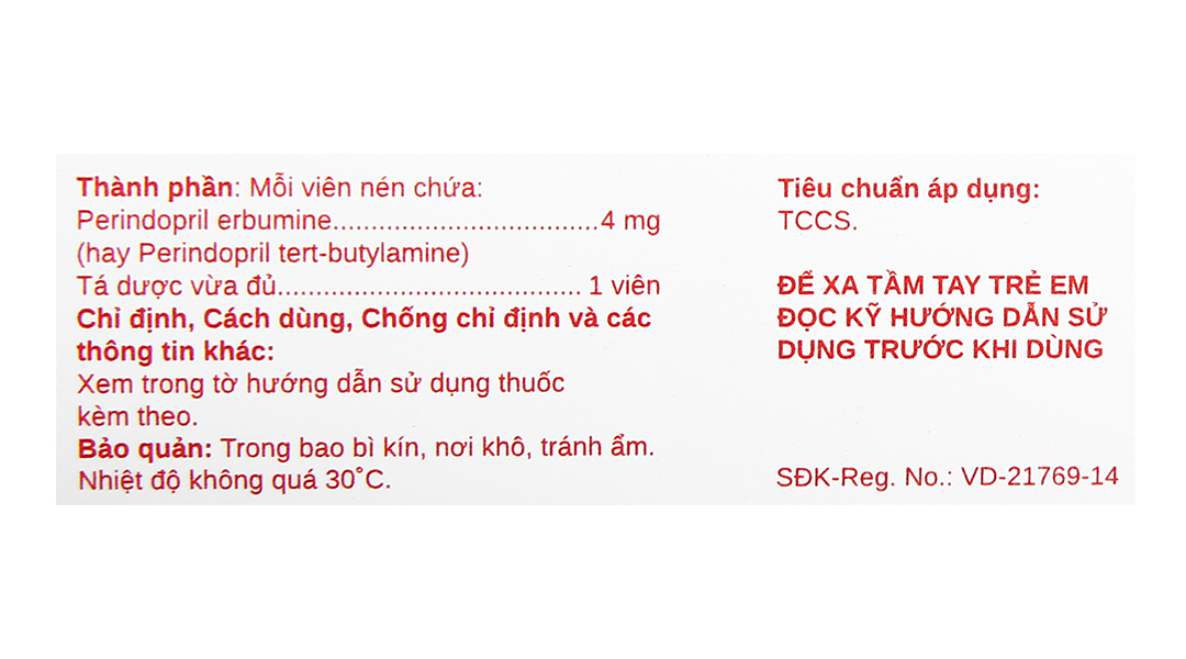 Perindastad 4 trị tăng huyết áp, suy tim