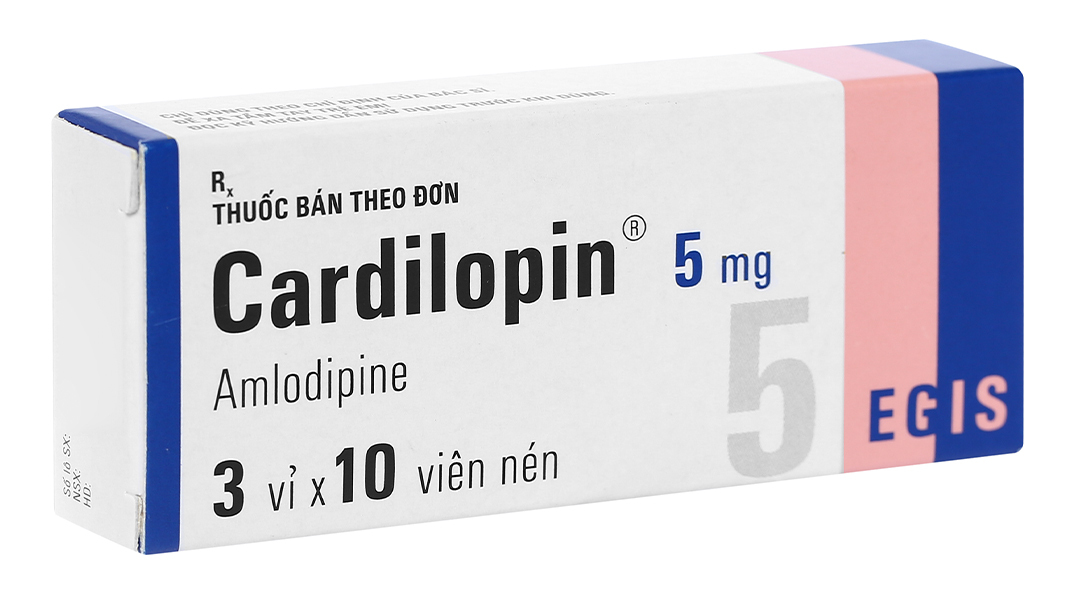 Cardilopin 5mg trị tăng huyết áp, đau thắt ngực (3 vỉ x 10 viên) chính  hãng, giao nhanh trong 2 giờ - 02/2023|Nhathuocankhang.com