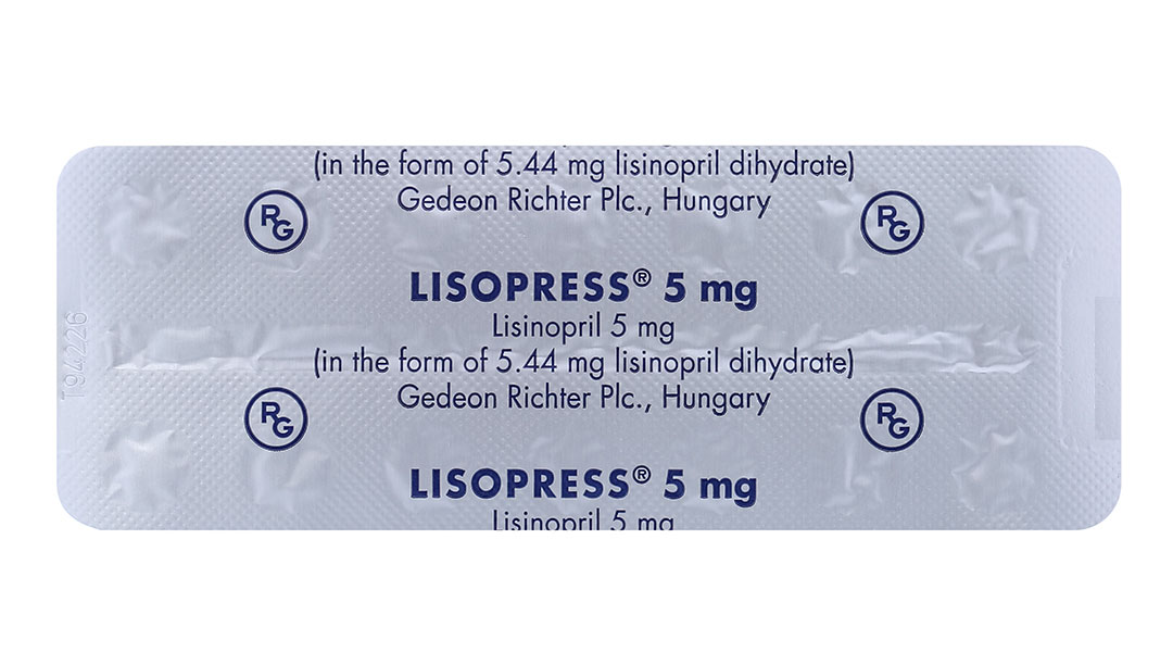 Lisopress 5mg trị tăng huyết áp, suy tim