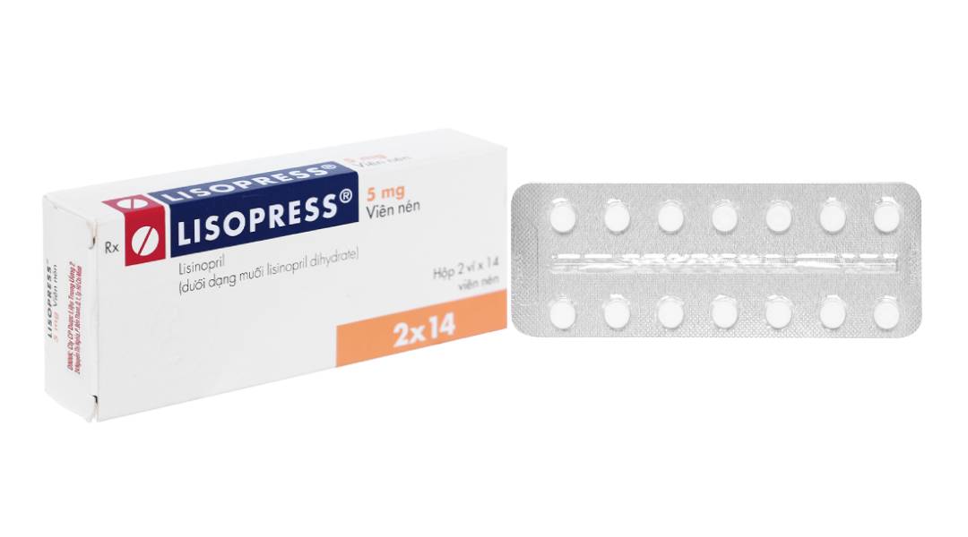 Lisopress 5mg trị tăng huyết áp, suy tim