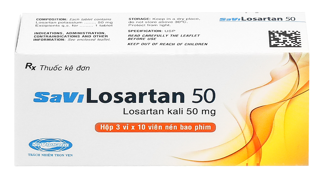 SaVi Losartan 50 trị tăng huyết áp