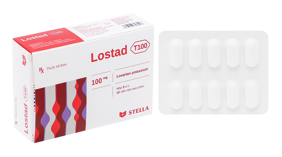 Lostad T100 trị tăng huyết áp, suy tim